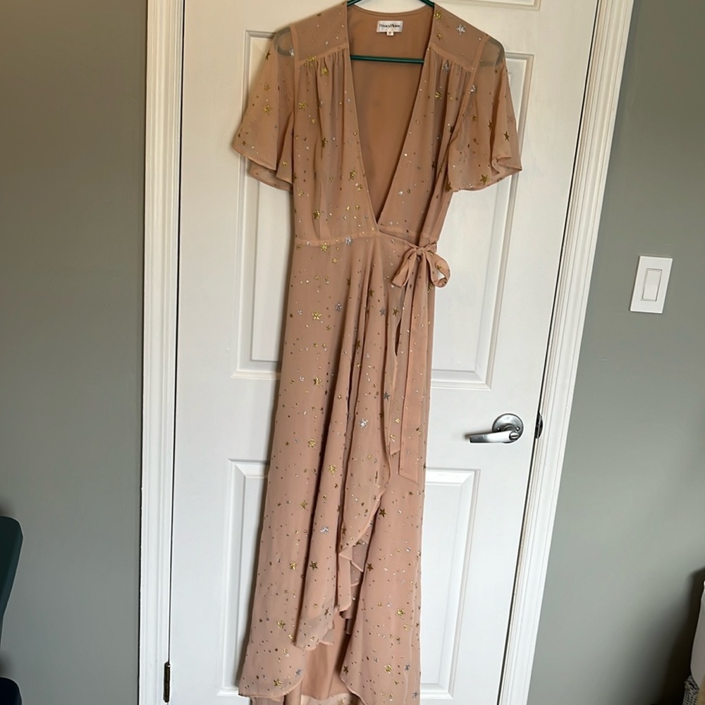 Blush wrap dress